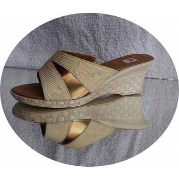 skórzane KLAPKI szerokie kolor tegośc H 37