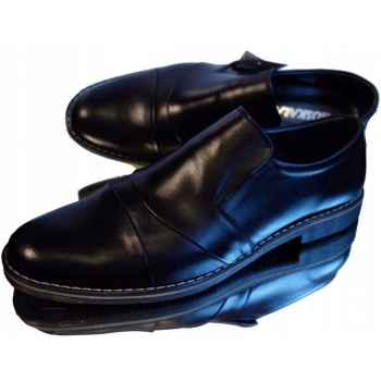 -40% CZARNE szerokie WSUWANE mokasyny teg H nr 41