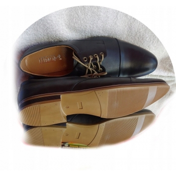 -50% LIMO skórzane półbuty meskie czarny 44