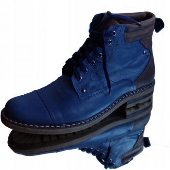 -40% Skorzane SZTYBLETY granat brąz NR 41