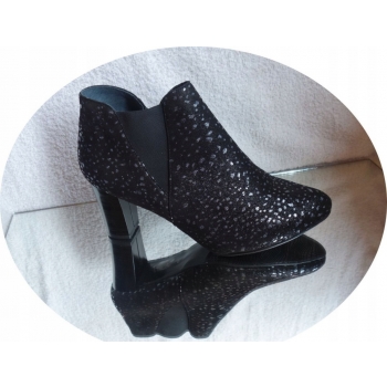 SKÓRZANE BOTKI szerokie tęgośc H OBCAS 8 CM 40