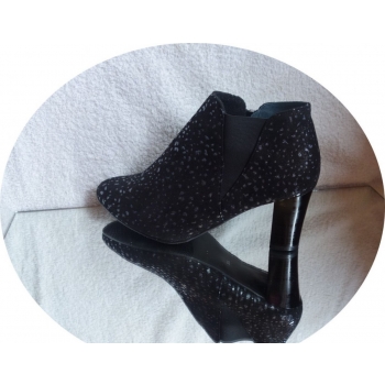 SKÓRZANE BOTKI szerokie tęgośc H OBCAS 8 CM 40