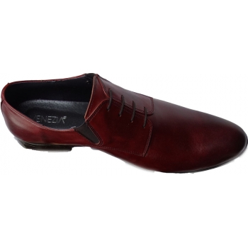 -50% Moskała skórzane półbuty meskie bordo 42