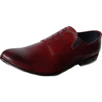 -50% Moskała skórzane półbuty meskie bordo 42