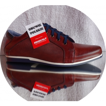 MOSKAŁA skóra BUTY męskie BORDO rozmiar 41