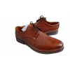 Eleganckie buty męskie w kolorze koniaku - rozmiar 46