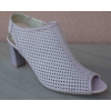 Eleganckie sandałki skórzane 8 cm obcas róż 40