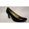 Eleganckie Skórzane Czółenko Granat 8,3 cm 35