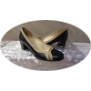 Eleganckie czarne czółenka damskie, skórzane, obcas 5cm