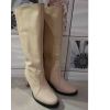 Modne Kozaki Damskie Bezowe AZ 46 CM | Rozmiar 39