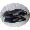 Eleganckie Skórzane Buty Męskie CZARNE 39