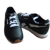 REEBOK Męskie Adidasy Czarne/Białe | 43-13 | Skóra Ekologiczna
