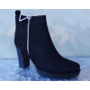 Botki czarne zamsz obcas 9 cm nr.37