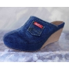 Granatowe Klapki z Koturnem 7,5 cm (Rozmiar 40)