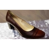 Eleganckie Czółenka Damskie Brąz 6 cm (Roz. 41)