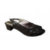 Eleganckie skórzane sandały Natalii, obcas 4cm, czarne, 37