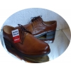 Szerokie męskie buty, skóra naturalna