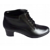 Eleganckie Botki Skórzane 2X H, Czarny - 39