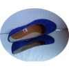 CZÓŁENKO skóra chabrowy 39 - Wygodne buty szerokie w palcach, eleganckie
