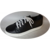 Eleganckie buty sportowe z naturalnej skóry - czarne 37