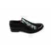 Eleganckie Skórzane Męskie Buty 45 H Czarny