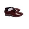 Eleganckie Męskie Buty Skórzane - Bordo, Rozmiar 40