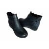 Eleganckie Botki Skórzane Obcas 4cm - Szary - 37