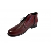 Eleganckie kozaki męskie na szeroką stopę - bordo 44