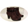 Eleganckie botki damskie bordo 8,5 cm, 38