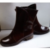 Buty damskie skórzane z szeroką cholewką, rozmiar 41