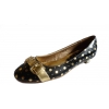 Elegancka balerinka 38 czarno złota