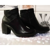 Eleganckie Botki Czarne - Obcas 7.5 cm - Rozmiar 41