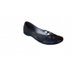 Eleganckie Baleriny Skórzane, Czarne, 37