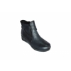 Eleganckie Botki Skórzane Obcas 4cm - Szary - 37