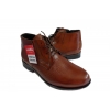 Eleganckie kozaki męskie - Szeroka stopa - Bordowy 46