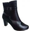Eleganckie Botki Skórzane dla Damskich Stop szer. H, 9 cm