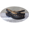 Eleganckie sandały skórzane z koturnem 4cm (rozmiar 40)