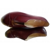 Eleganckie botki skórzane bordo nr 44