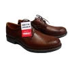 Eleganckie Skórzane Buty Męskie, Tęgość H (Brąz 42)