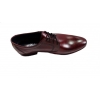 Eleganckie męskie buty skórzane - bordo - nr 41