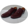 Eleganckie Skórzane Półbuty Moskała - Pl. Obcas - Śliwka - 45