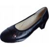 Eleganckie skórzane czółenko czarne - 36