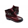 Botki Damskie Skórzane Szerokie H 3cm 39