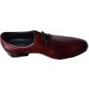 Eleganckie skórzane półbuty męskie bordo 42