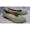 Eleganckie balerinki z różyczkami beige K45