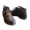 Eleganckie skórzane trzewiki męskie, brąz, r. 40