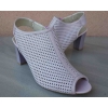 Eleganckie sandałki skórzane 8 cm obcas róż 40