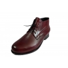 Eleganckie kozaki męskie - Szeroka stopa - Bordowy 46