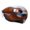 Mężskie Skórzane Buty Brązowe 39 cm