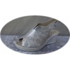 Sandały Damskie Srebrny Koturn 6,5cm Nr.37